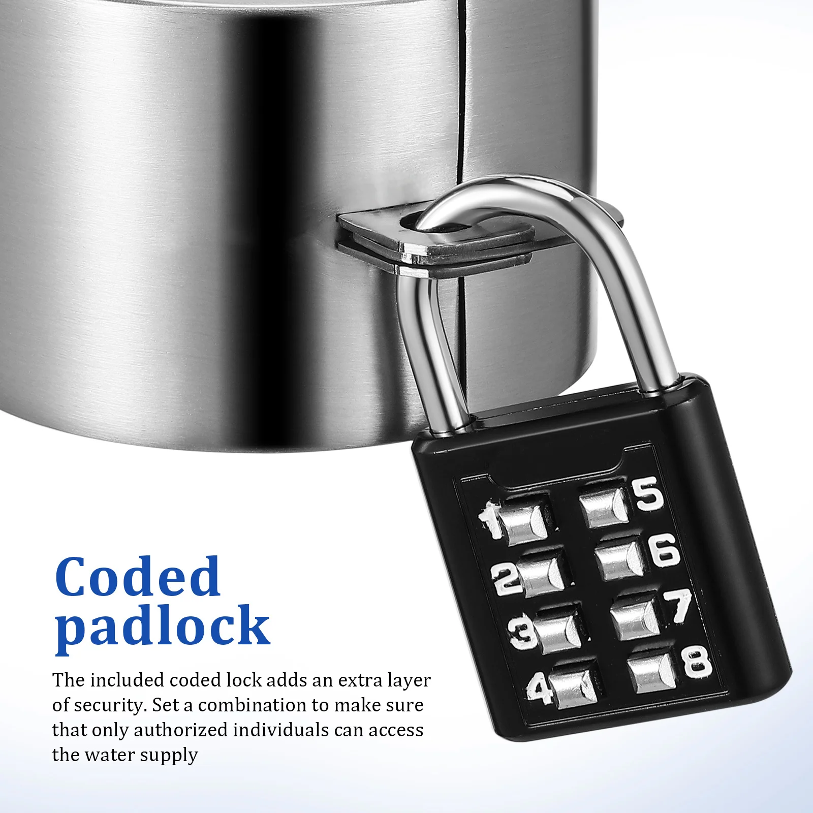 خرطوم مريلة قفل في الهواء الطلق حنفية حامي الشتاء صنبور خرطوم قفل مع قفل معدني مكافحة سرقة توفير المياه قفل #3