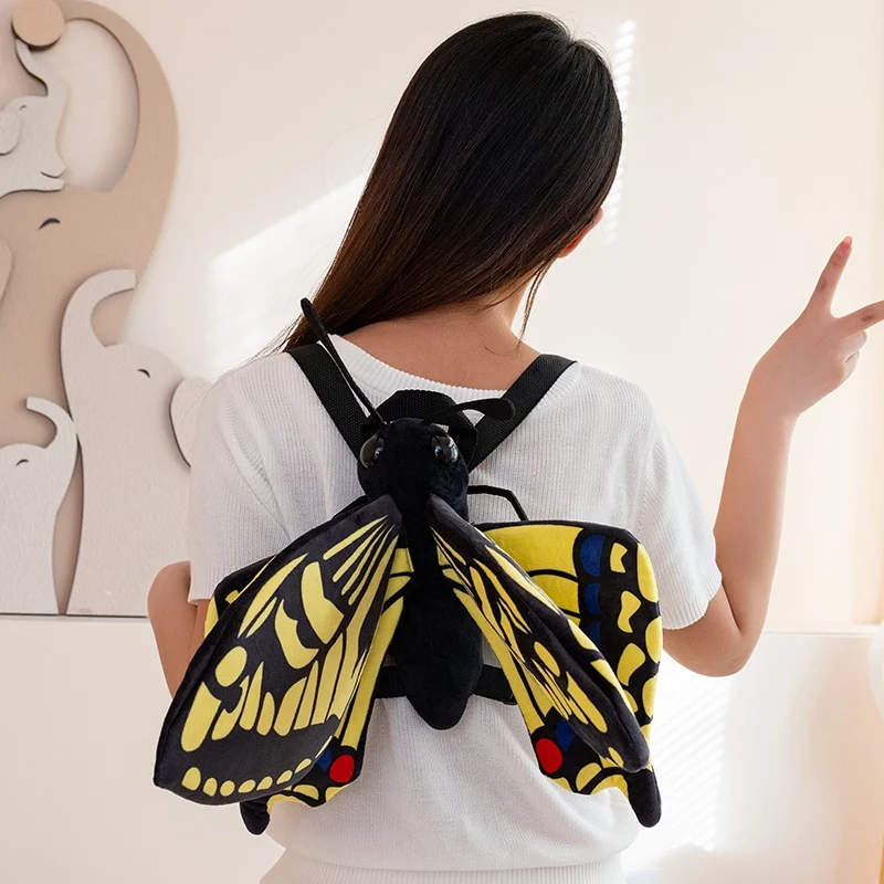 

Cute Swallowtail Butterfly Plush Shoulder Bag Simulation Insect Stuffed Toy Children Casual Daypack Birthday Gift