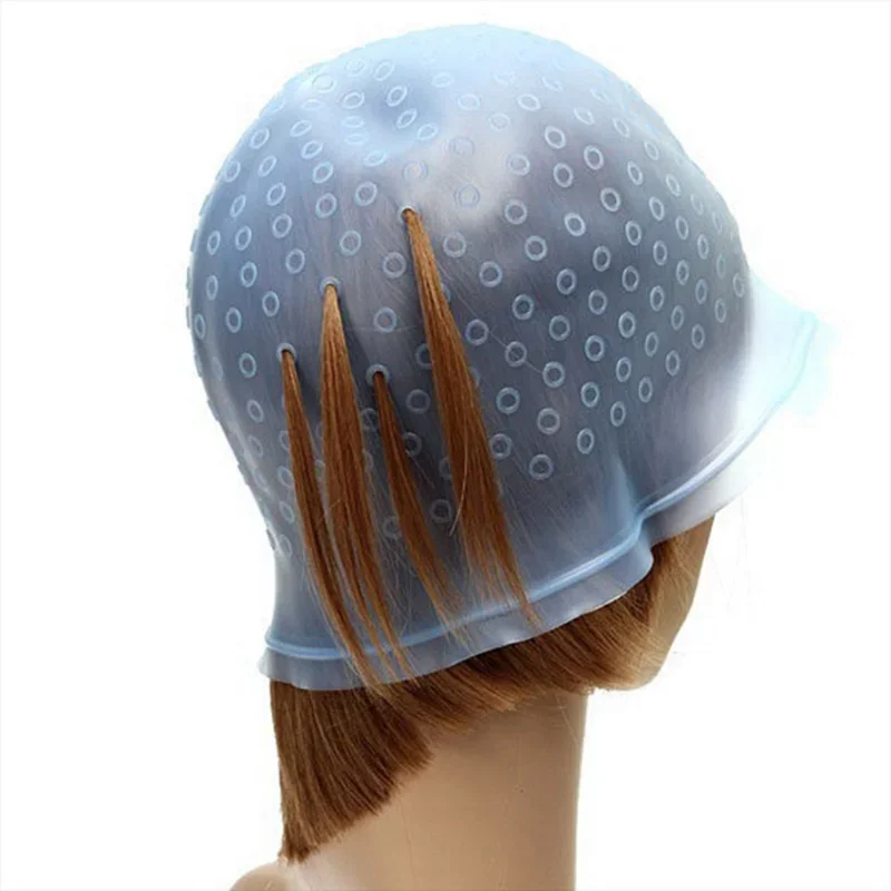 Bonnet de coloration des cheveux en silicone, crochet, document professionnel, mise en évidence de la embau, ensemble réutilisable, glaçage, outils de embau, salon de beauté