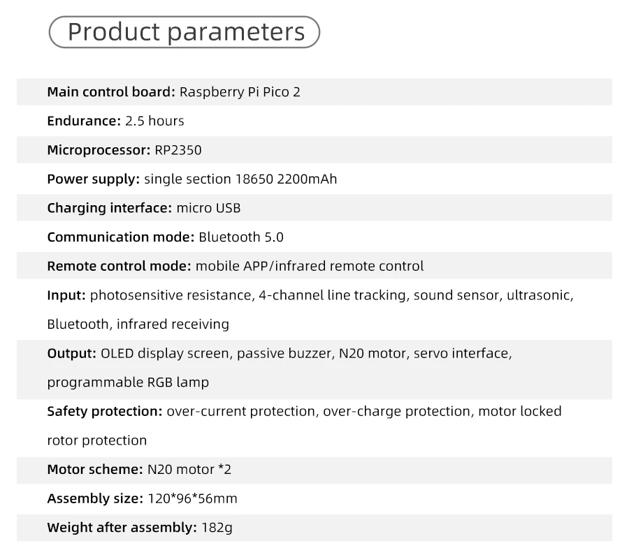 Yahboom Raspberry Pi Pico2 Roboter Auto Diy Elektronische Kit Codierung Roboter Kit Unterstützung MicroPython Programmierung APP Infrarot Steuerung – Detail 25