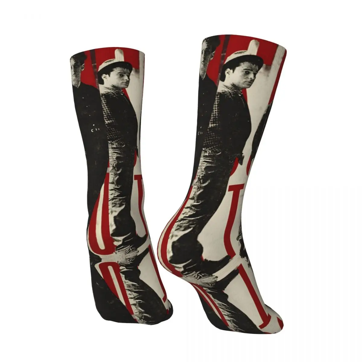 Crazy compression Cool Sock for Men Vintage S-Soda Stereo Seamless Pattern Crew Sock Casual