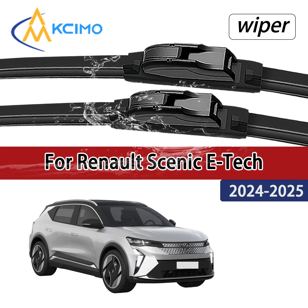 

For Renault Scenic E-Tech 2024-2025 Compatible Durable Silent Front Wiper Blades Car Windscreen Auto Window Accessories