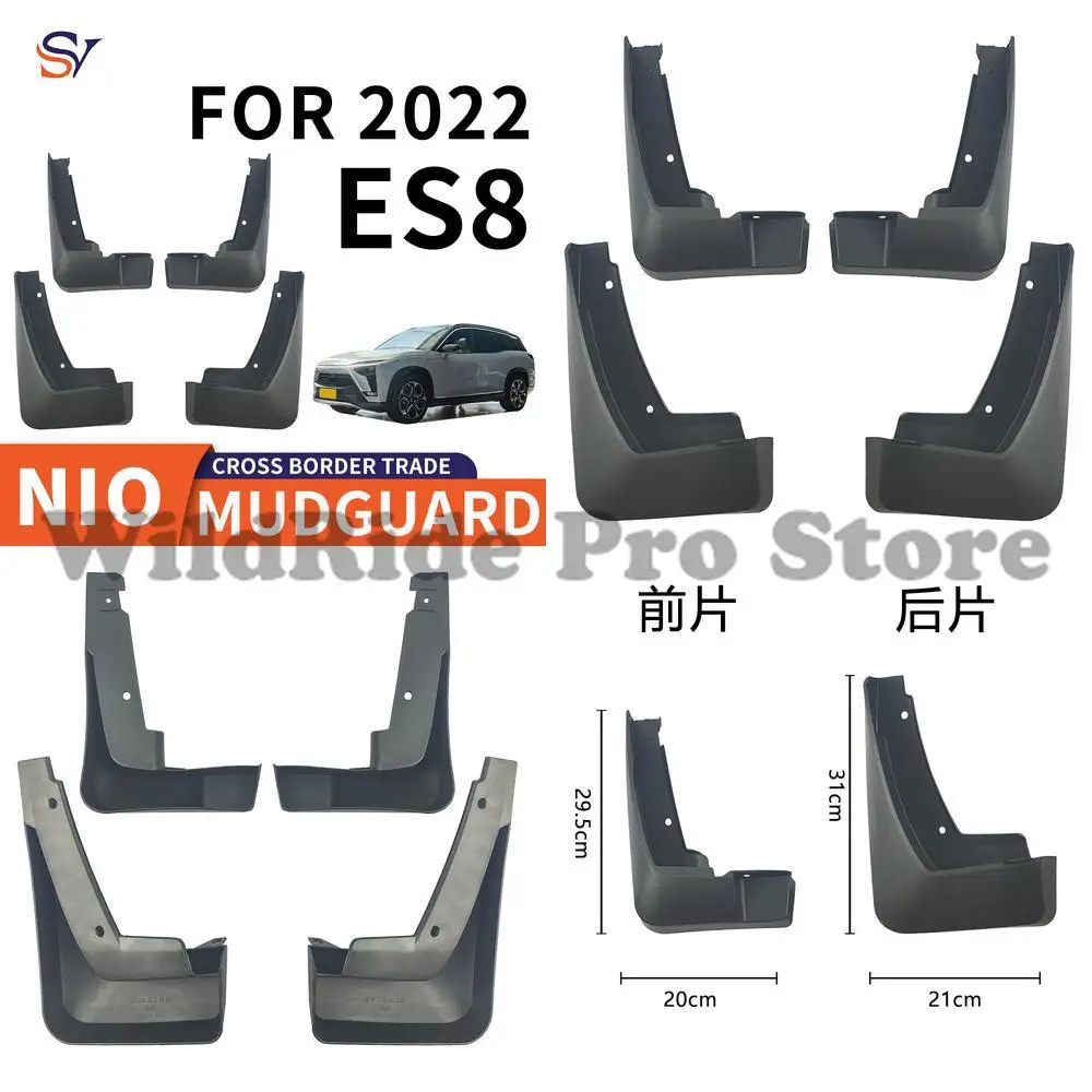 

Front and Rear Mud Flaps for 2022 NIO ES8 Easy Installation PP Soft Rubber Tire Protection