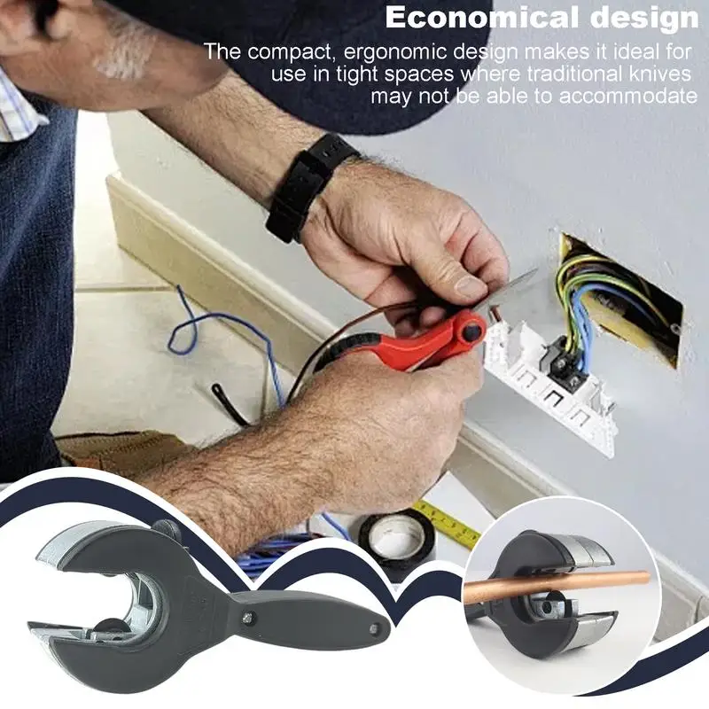 Copper Pipe Cutter 1/4inch To 7/8inch Tubing Cutter Close Quarters Ratcheting Pipe Cutter Compact 2 In 1 Tube Cutter Copper