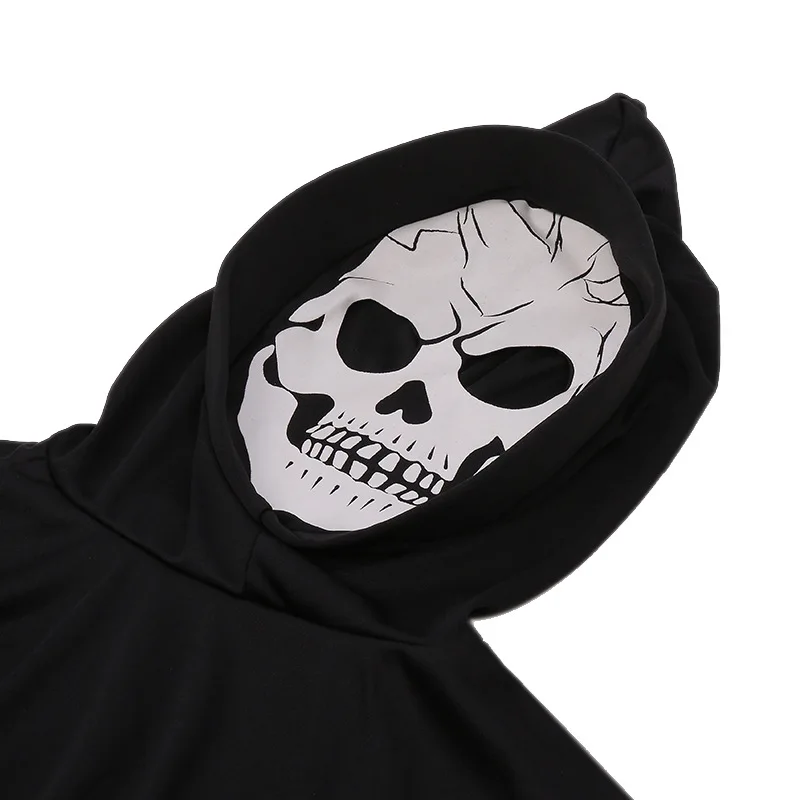 Straszny Dziecięcy Ponury Żniwiarz Fantom Świecący w Ciemności Kostium Cosplay Przebranie na Halloween Imprezę Tematyczną