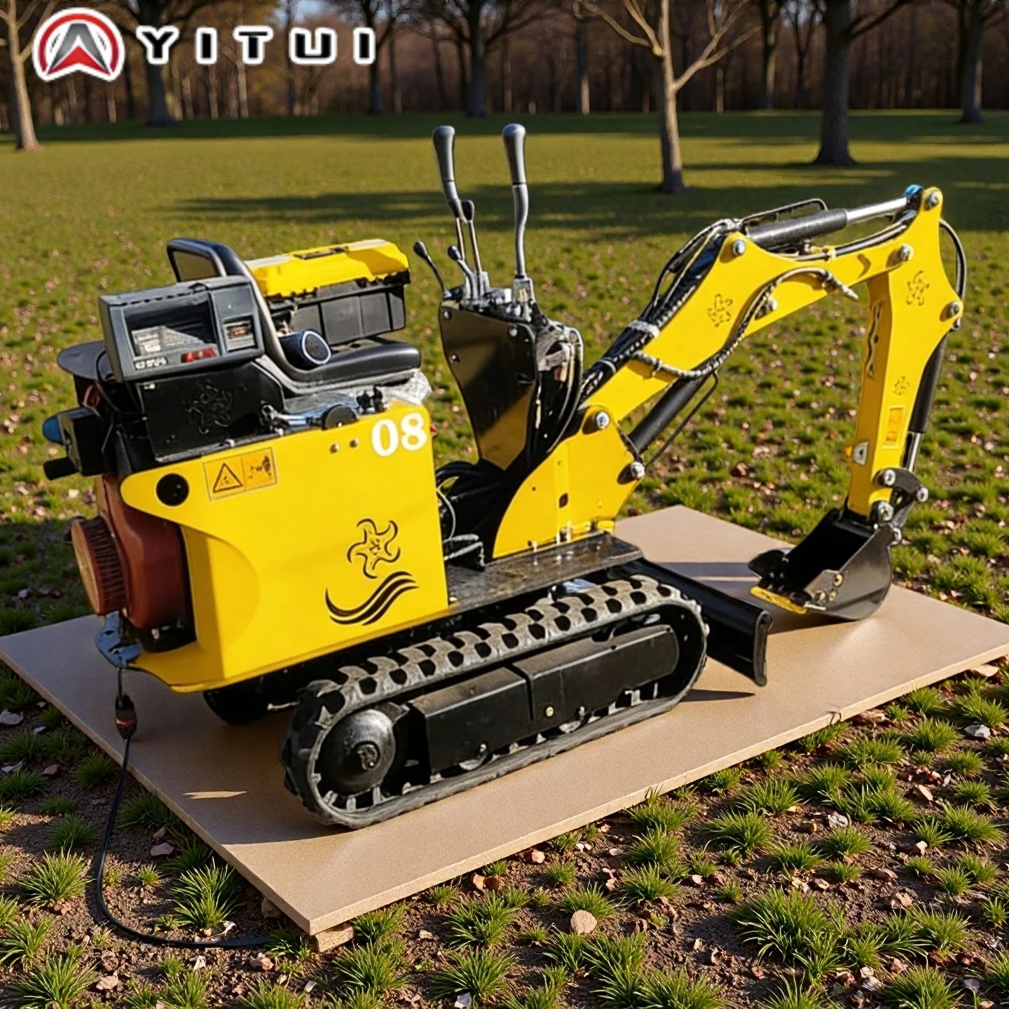 

Небольшой гусеничный экскаватор толщиной 0,8 тонны по индивидуальному заказу с насадкой для ковша для копания и загрузки Компактный дизайн для узкого пространства