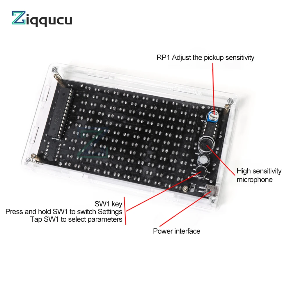 DIY Soldering Project Spectrum USB Mini Electronic Display Sound Activated Home Stereo Speaker DIY Kits for Leaning Soldering