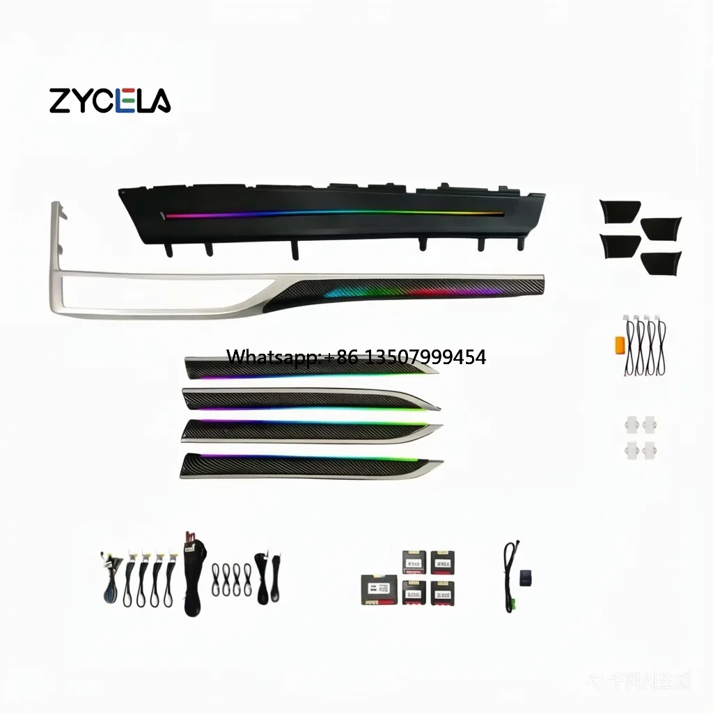

for for 2015-2021 Highlander Wood Carbon Fiber Trim Ambient Lighting Upgrade Kit Interior LED Lights 12V 1 Year Warranty