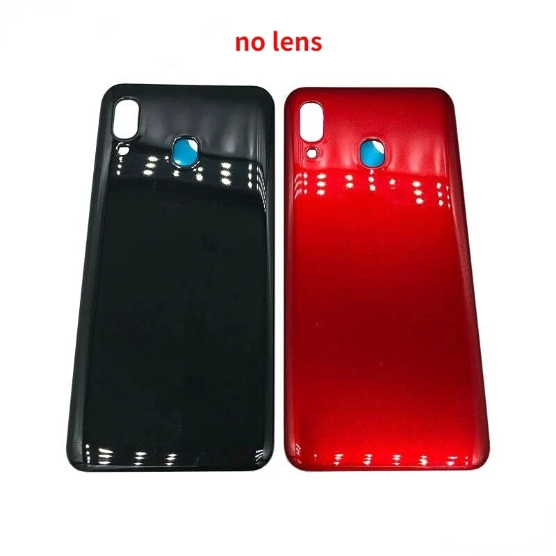 For Samsung Galaxy A20 A205 SM-A205F A205DS Back Battery Cover Rear Panel Door Housing Case Repair Parts with Camera Lens