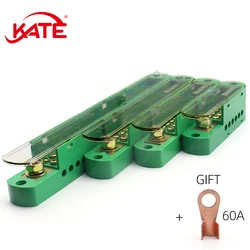 FJ6/JHD Terminal Block High Power Current Brass Junction Box Single Pole One In Many Out Wire Connector Distribution Box