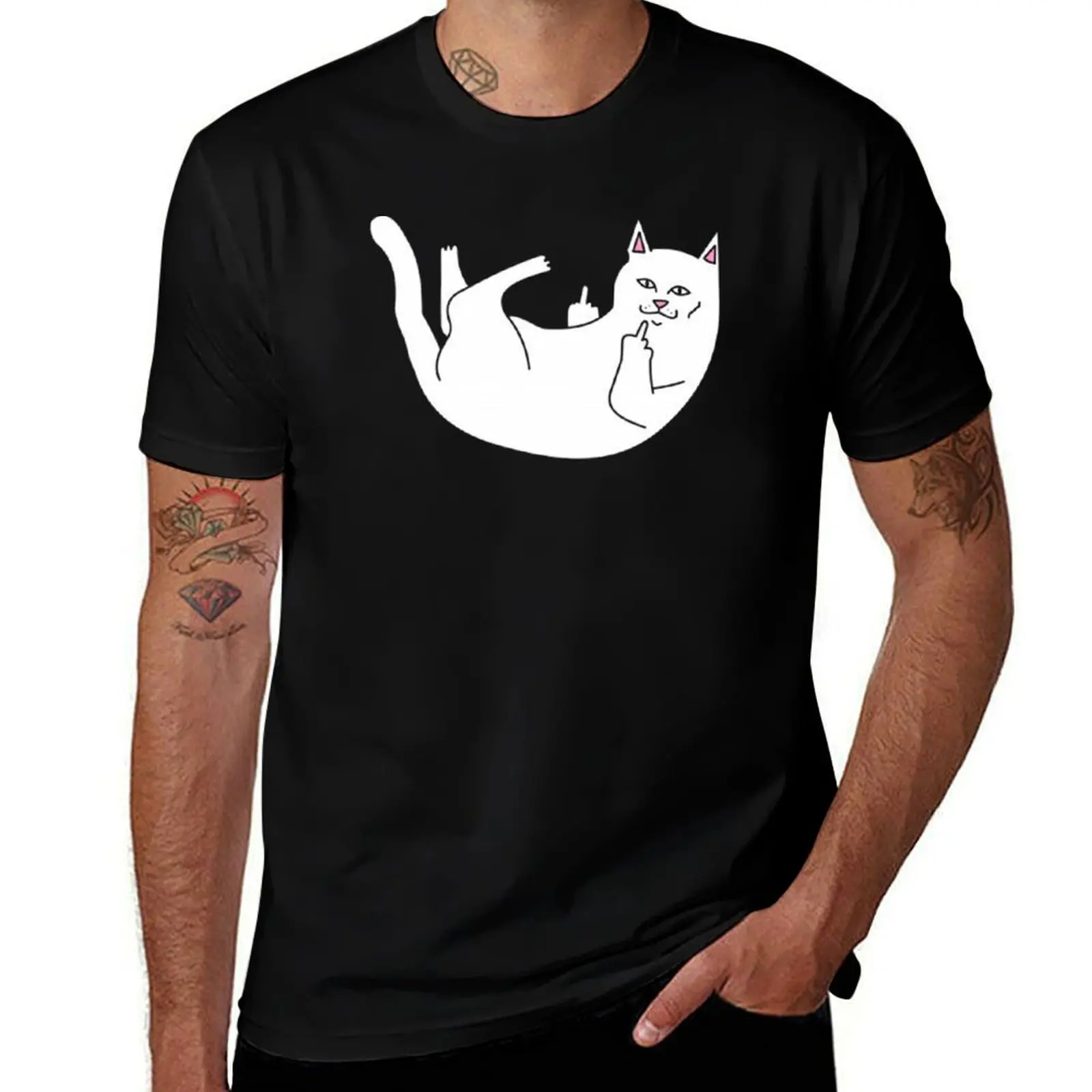 

cat lying down T-Shirt oversized graphic tee cute tops football t shirt shirts graphic tee mens big and tall t shirts