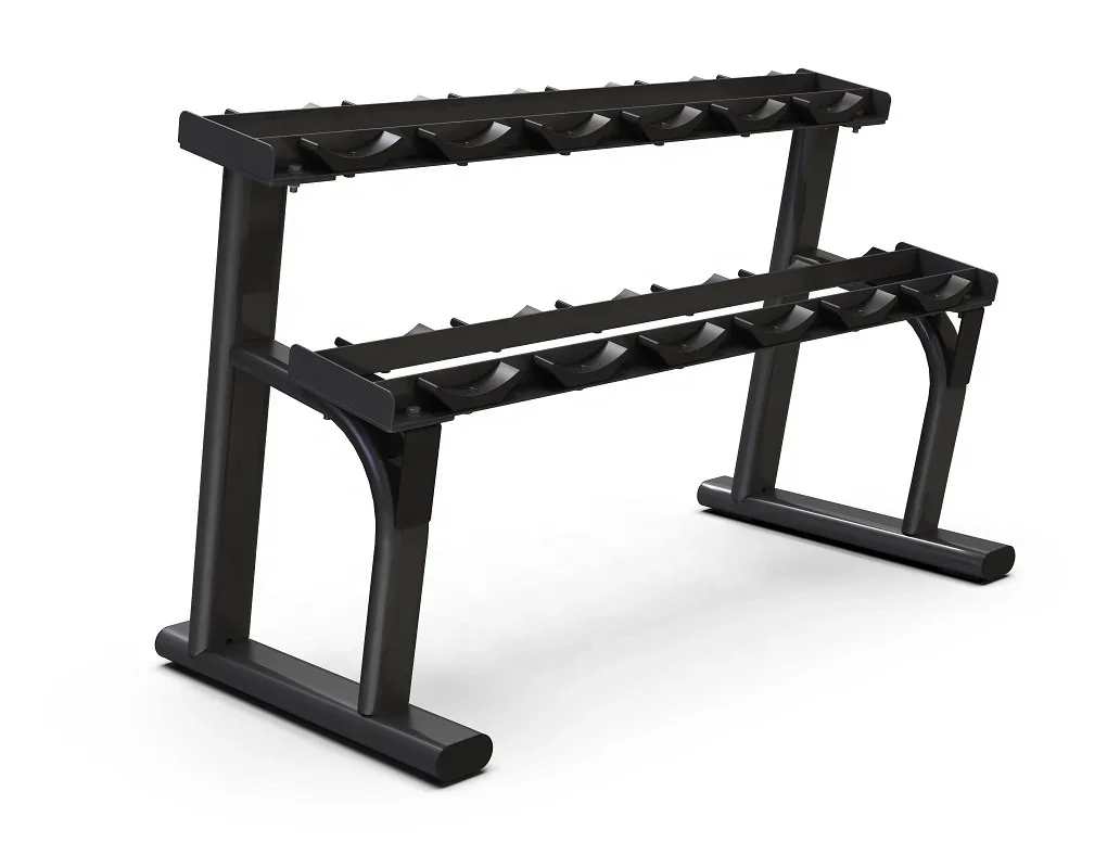 

Hot Sale Factory Price Commercial Large Gym Equipment 6 Pairs 10 Pairs Dumbbell Rack 2 Tier