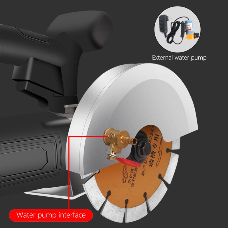 5800W Đơn/Treo Tường Đôi Grooving Thành Máy Bê Tông Thủy Điện Dụng Cụ Lắp Đặt Bám Bụi Cắt Với Nhìn Thấy lưỡi Dao