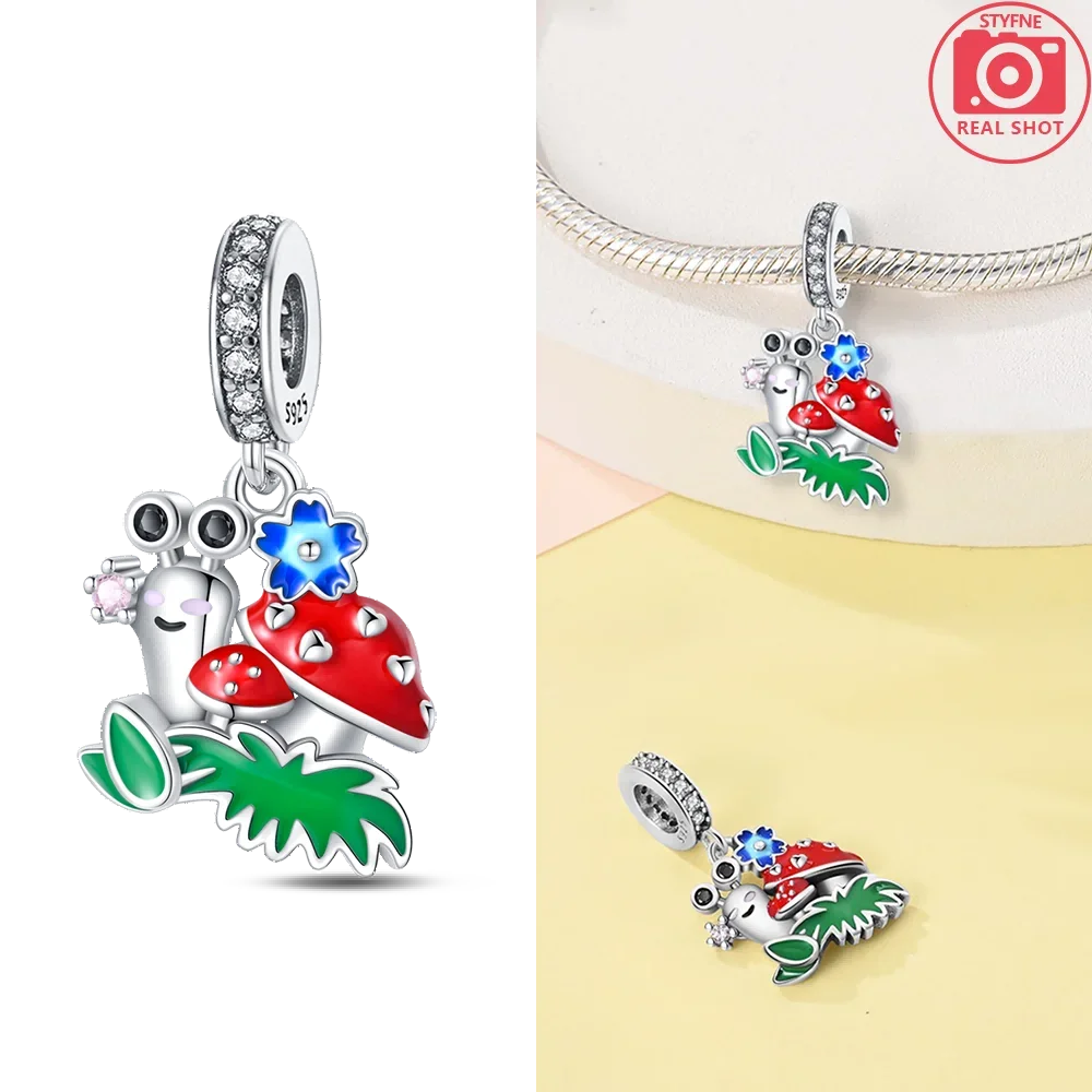 Nightglow Star Moon Silver Charms Beads, DIY Gift