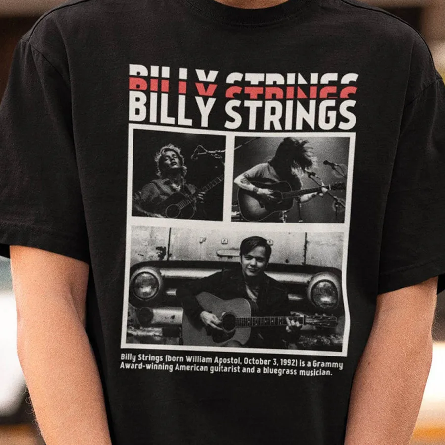 VTG Billy Strings artwork BLACK T-shirt UNISEX All sizes S-5XL JM1587