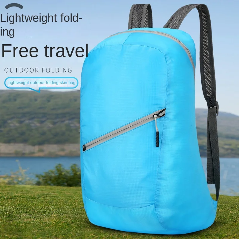 Portable Foldable Backpack High Density Lightweight Hiking Daypack Double Shoulder Sports Bag Outdoor Climbing Hunting Bag