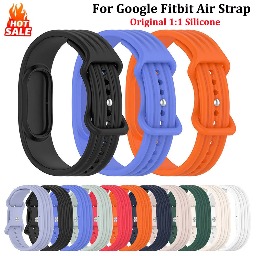 Original 1:1 Silicone band for Google Fitbit Air skin-friendly Breathable Bracelet Correa fitbit air Fitness Tracker Accessories