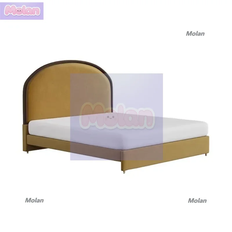 

designed bed light modern master bedroom French medium antique small apartment flush edge cloth bed