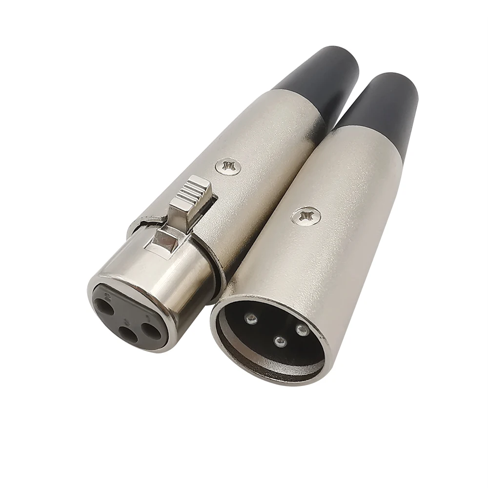 Connecteur adaptateur à souder XLR en métal, prise mâle et femelle, 3 broches, musique, bureau, haut-parleur, audio, microphone, câble micro,