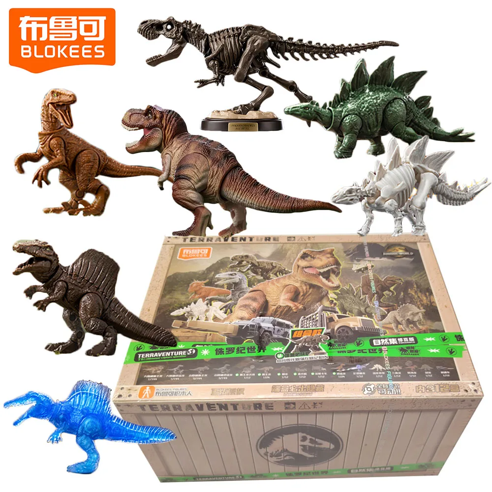 

NEW Original Blokees Jurassic World Blind Box Natural Collection Dinosaur Assembled Toys Desktop Ornaments Gifts for Friends