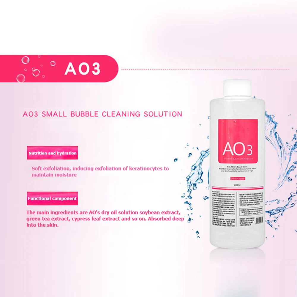 Aqua Peel Solution Skincare, Soro para Máquina Pequena Bolha De Jato De Oxigênio, AS1 AO3 SA2, 400ml por Soro