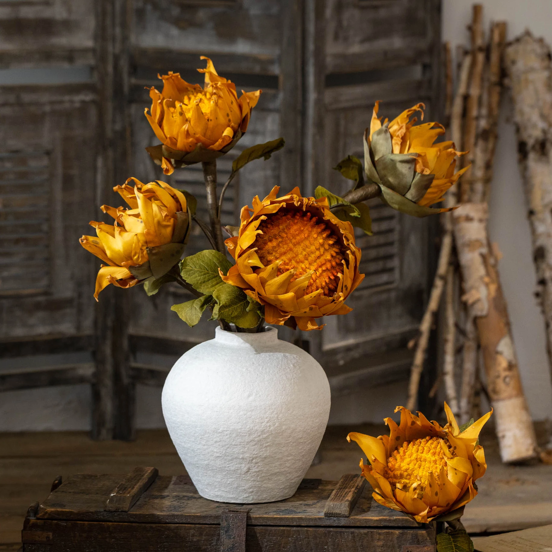 

Sunflower Artificial Flower High-end Fake Sunflower Decoration Home Hotel Living Room WeddingTable Garden Decoration