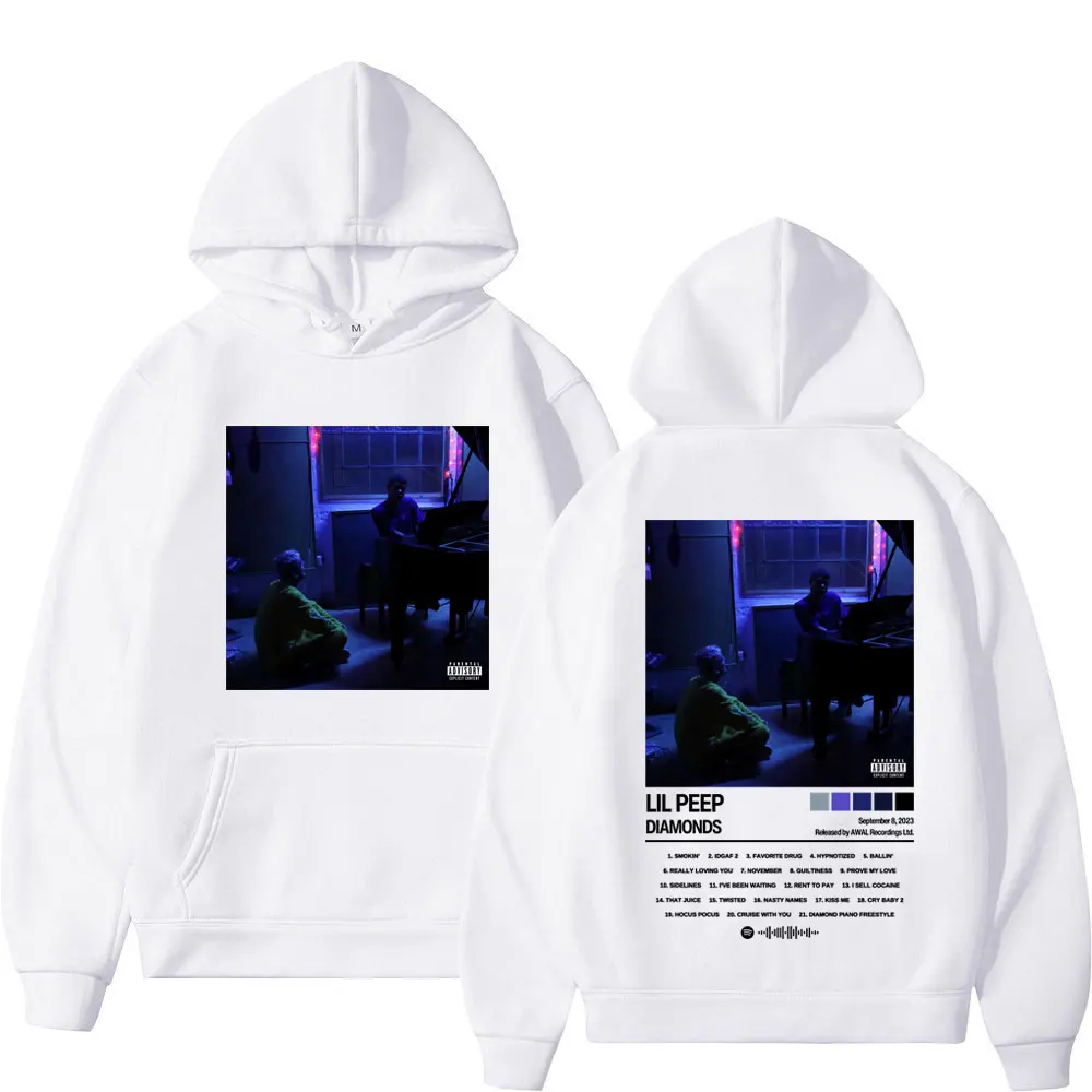 

Rapper Lil Peep Double Sided Graphic Hoodie Men Women Harajuku Hip Hop Oversized Pullovers Fashion Vintage Hooded Sweatshirts