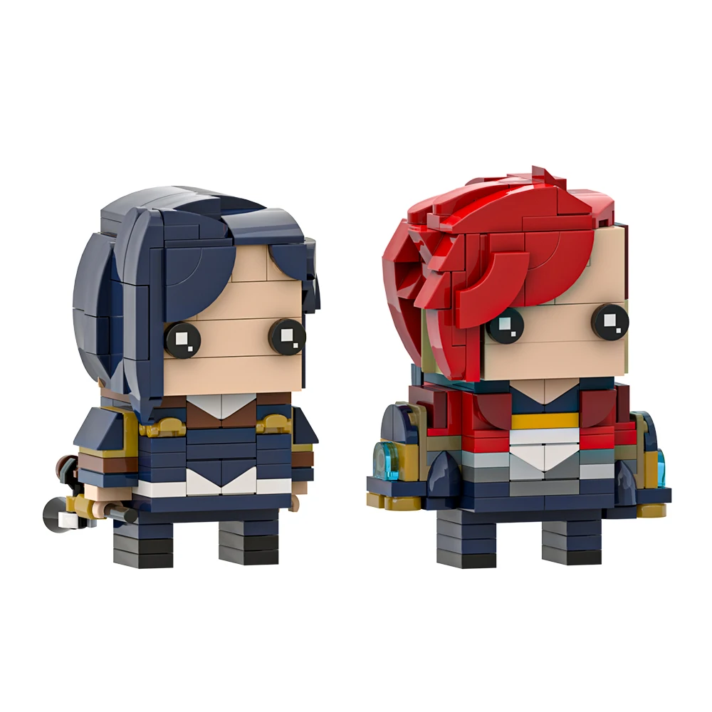 

MOC Heros игровой персонаж Jinx Vi Arcanes BrickHeadzs строительные блоки модель Arcane Caitlyn кирпичи собранная игрушка детский подарок