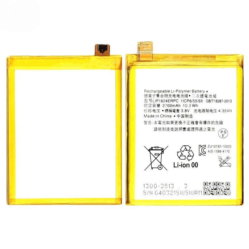 0 Cycle LIP1624ERPC Battery for Sony Xperia X Performance F8131 High Quality Replacement Lithium Polymer Grade A Cell with Tools