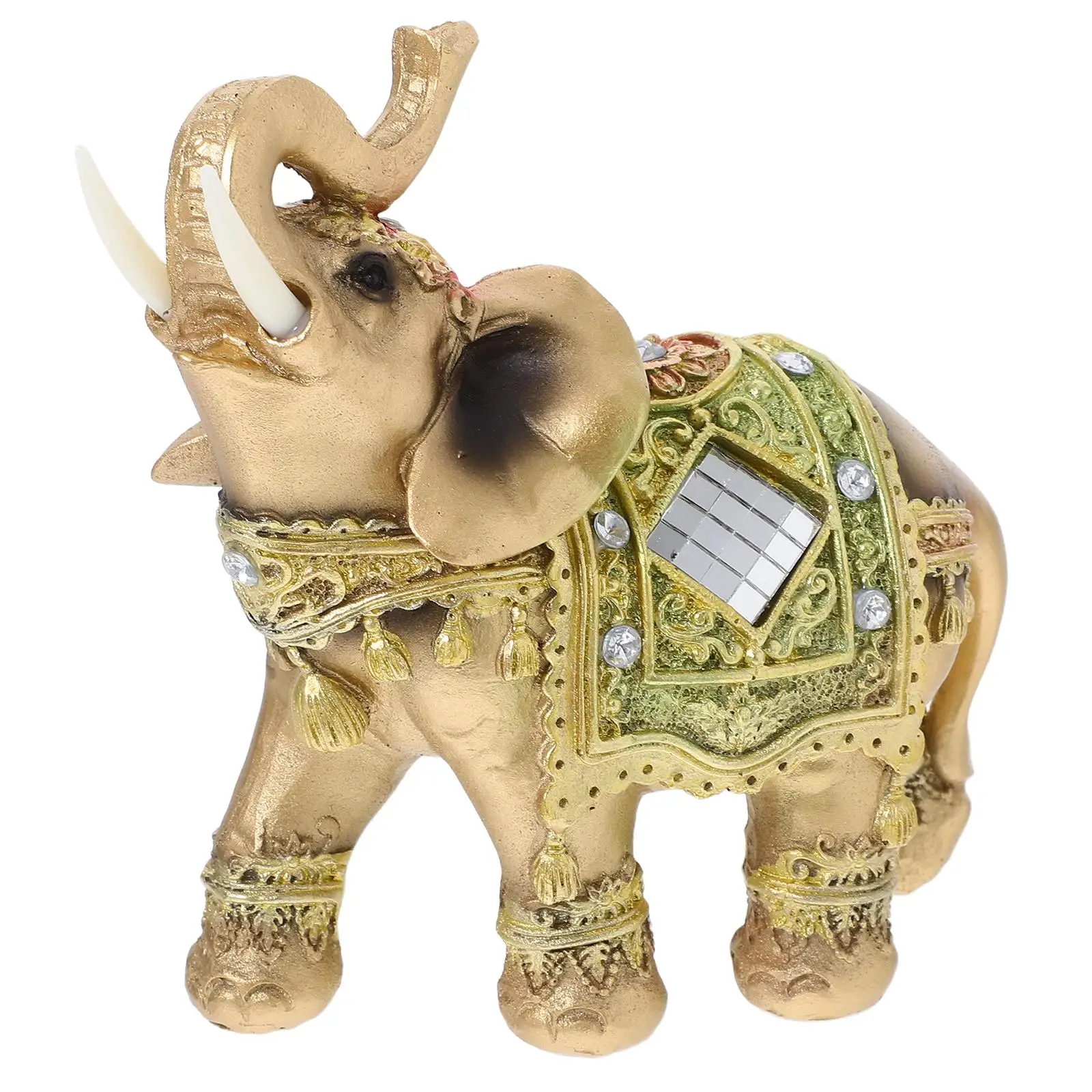 

Elephant Statue Feng Shui Wealth Resin Lucky Elephant Decor Home Animal Figure Elelphant Sculpture Desk Shelf Ornament