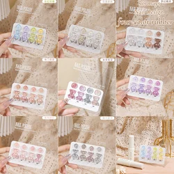 Rormays 4 colors/set Gel Nail Polish Color Glitter Transparent Gel Varnish Semi Permanent UV LED Cat Eye Nail Art Gel Paint
