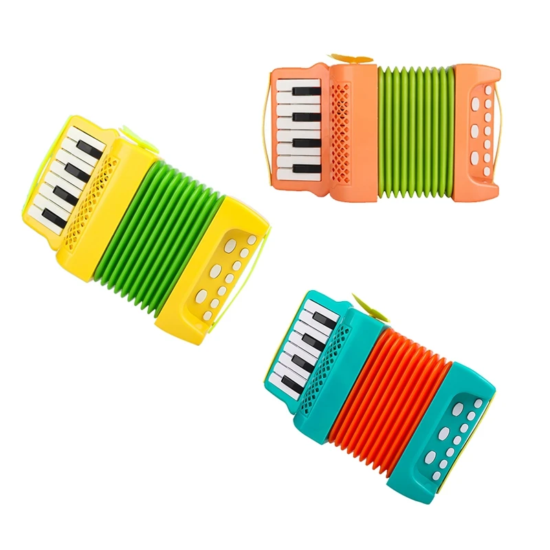 Accordion Toy 10 Keys 8 Bass Accordions For Kids Musical Instrument Educational Toys Gifts For Toddlers Beginners Easy To Use