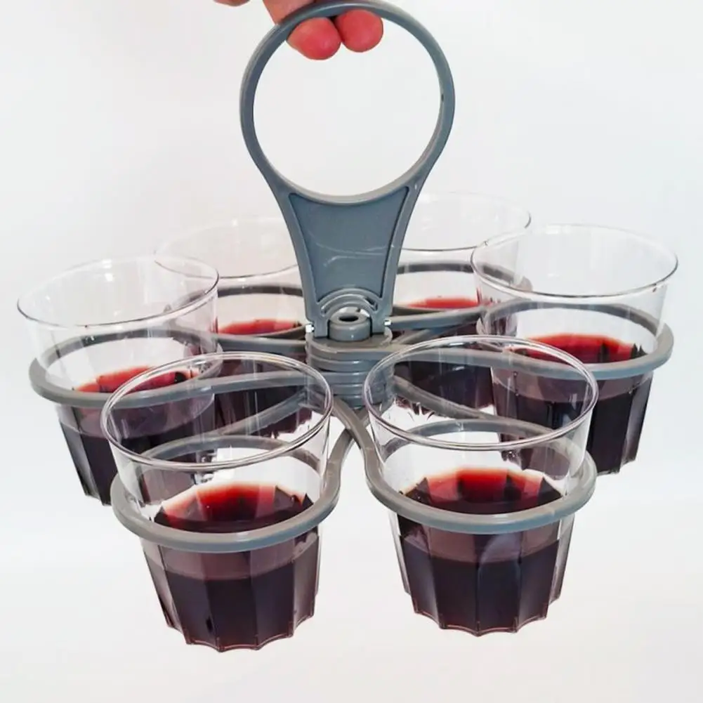 1/2Pcs 6-Cup Foldable Coffee Carriers Portable Beverages Holder Tray With Handle Universal Cup Holder For Parties Camping