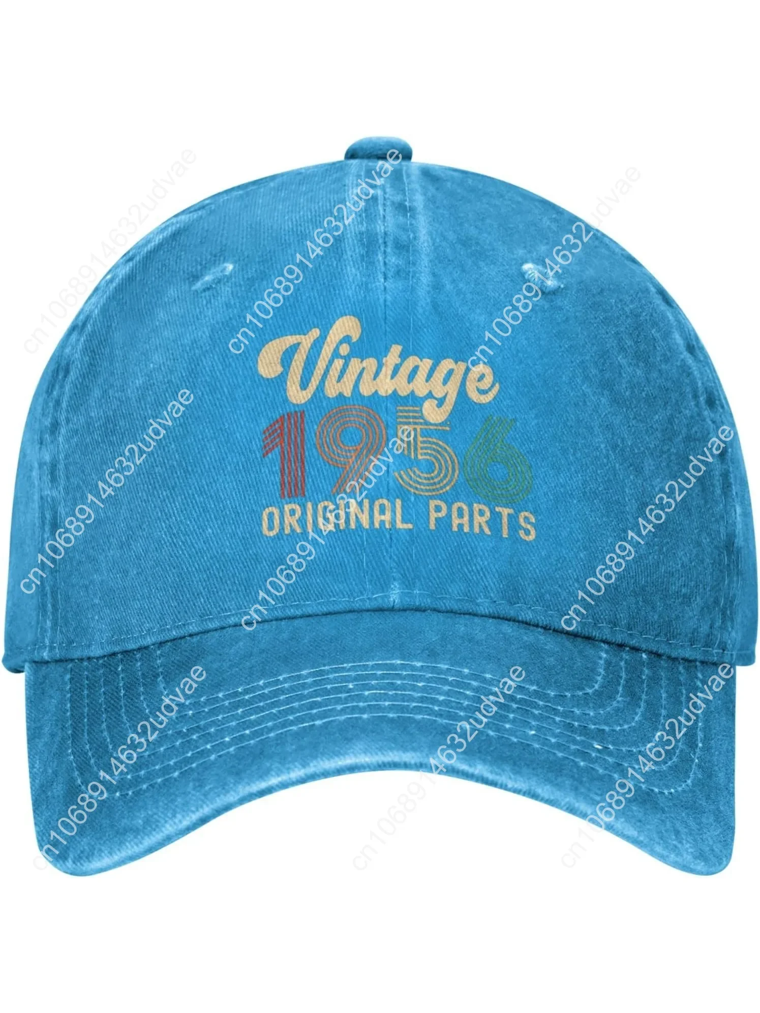 

Vintage 1956 Original Parts Birthday Washed Denim Baseball Cap Cotton Adjustable Unisex Hat Funny Fashion Dad Caps