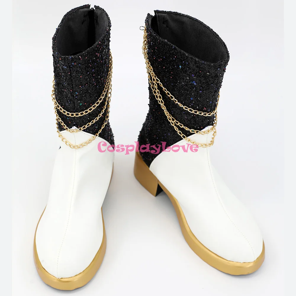 CosplayLove KPop Demon Hunters Mira Scarpe Coslay bianche Stivali lunghi in pelle realizzati su misura per Halloween Natale