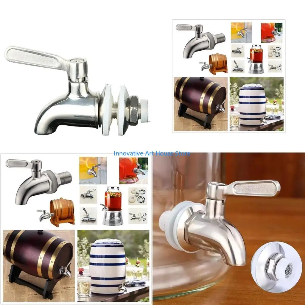 

E1PC Stainless Steel Beverage Dispenser Spigot 12mm Easy Installation Juice Wine Tap