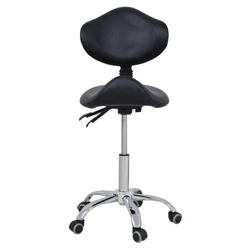 الكلاسيكية قاعدة من الفولاذ المقاوم للصدأ كرسي الأسنان كرسي السرج الجلود كرسي باديكير البراز عالية الحاملة مناسبة للعيادات