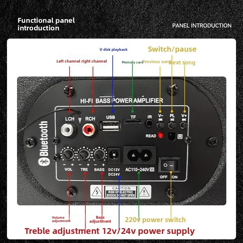 

Хороший автомобильный сабвуфер, активный сабвуфер 220 В, 10-дюймовый тяжелый сабвуфер, автомобильная аудиосистема с монтажным кабелем