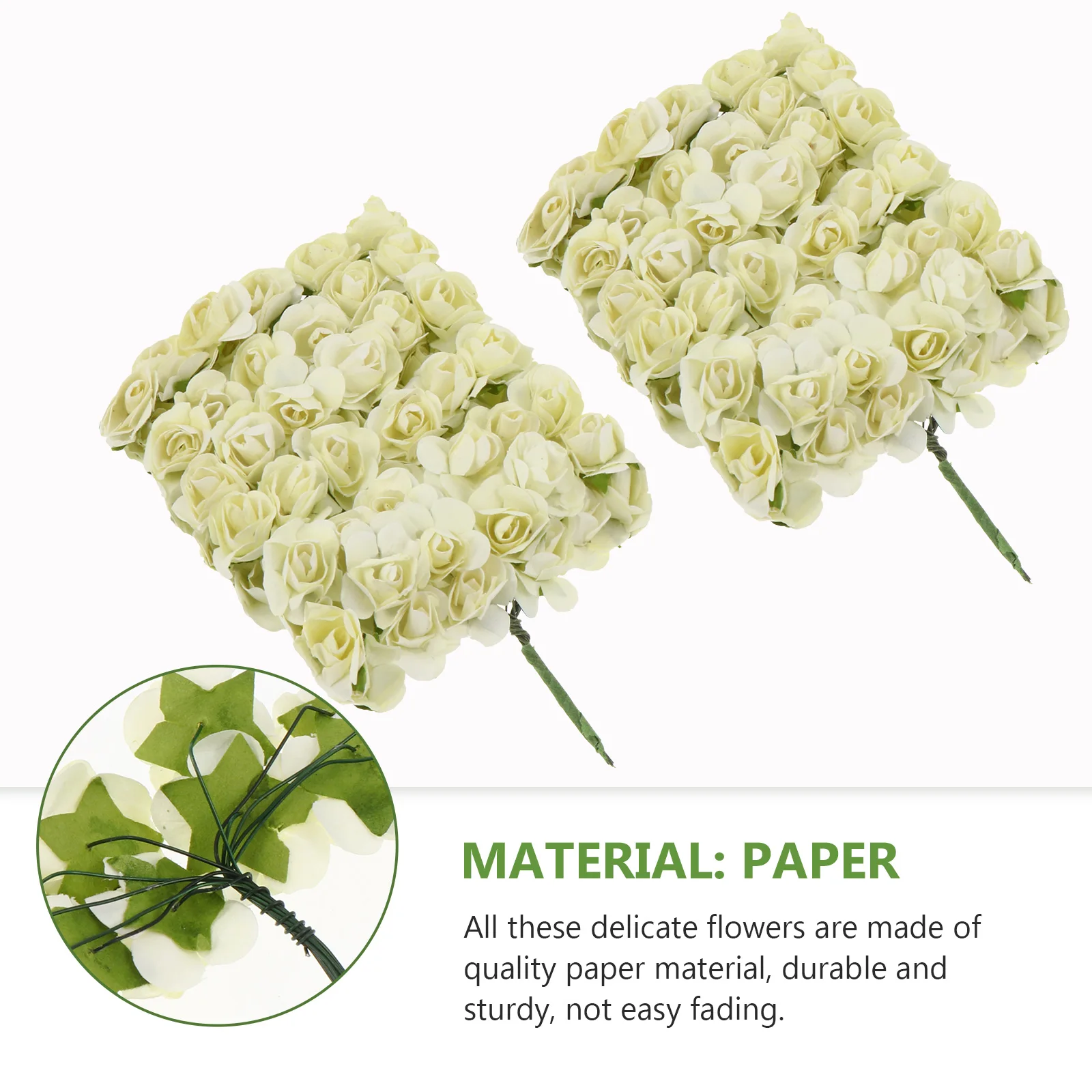 

144 Pcs Wedding Paper Flowers Rose Faux Heads Artificial Simulation Fake Roses Floral for Decoration