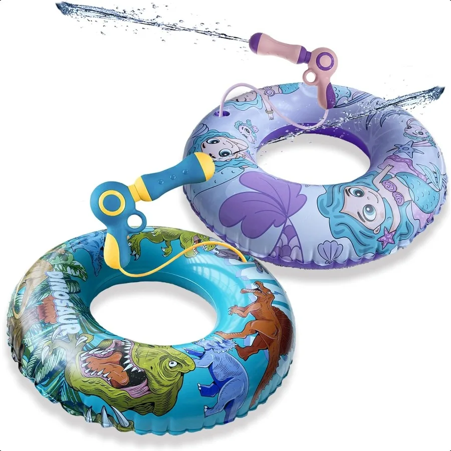 

Iatable Pool Float with Water Gun Floaties for Adults Teens and Pool Toys for Ages 812 Beach Inner Pool Tubes for Floating Summ