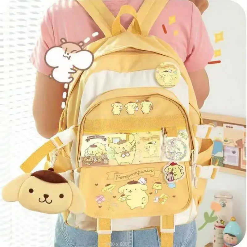 Backpack Kulomi Schoolbag College Students Junior High School Large Capacity Cartoon Primary Backpack Kawaii Cute Stationery