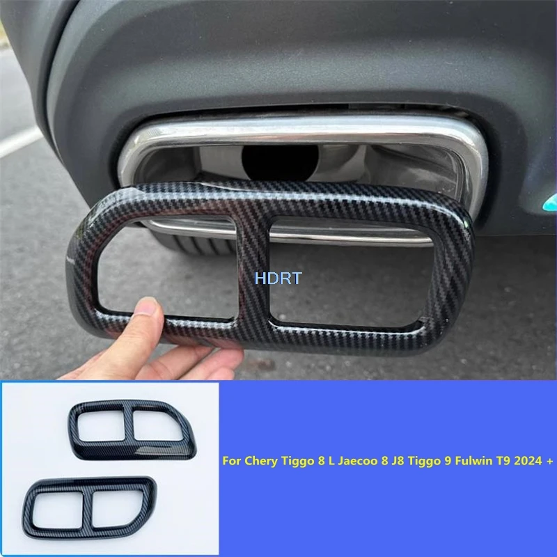 

Car Style Tail Throat Rear Lip Surround Exhaust Pipe Cover Accessories For Chery Tiggo 8 L Jaecoo 8 J8 Tiggo 9 Fulwin T9 2024 +