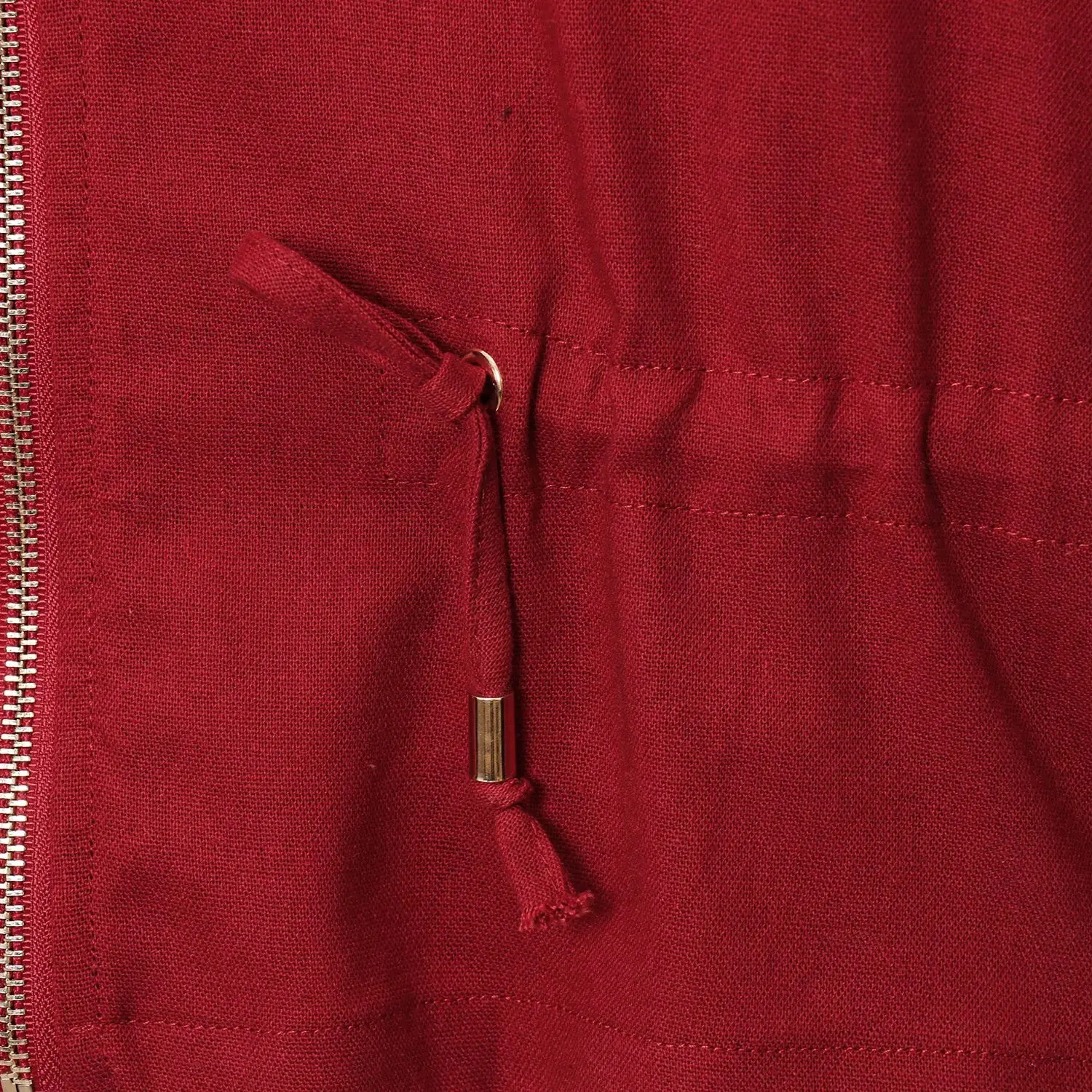 JNLEAOG ربيع جديد للمرأة Faion مزيج الكتان الصيد Jaet 799472440 البوليستر طويل Sve سستة مستديرة لون نقي #5