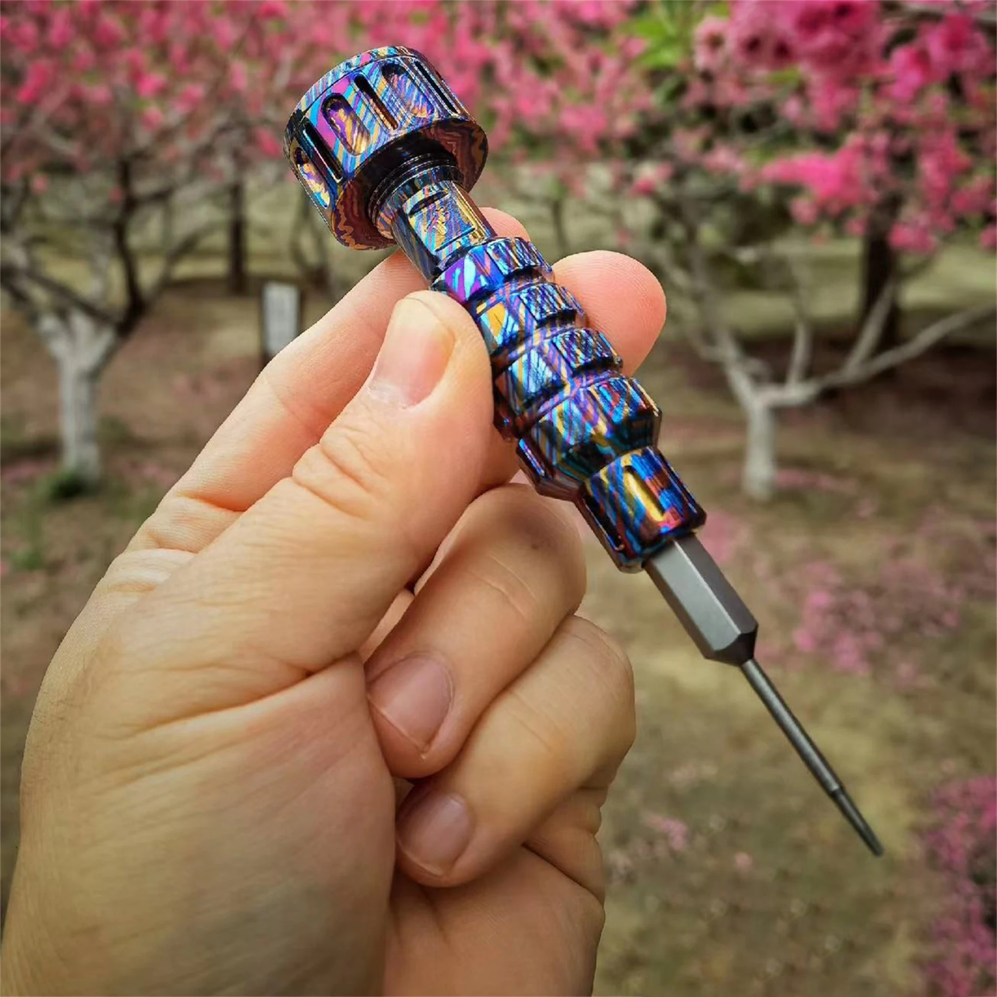 Timascus Zirmascus Screwdriver Multifunctional Tool Fingertip Gyroscope Decompression Toy Removable Batch EDC