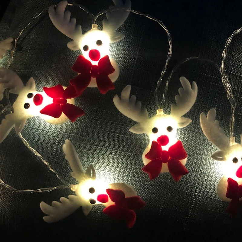 Cadena de luz de felpa de tela LED para decoración del hogar, colgante de linterna, árbol de Navidad, vacaciones