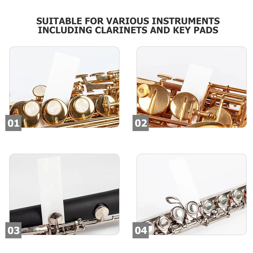 Almohadilla de limpieza de instrumentos, hoja de papel absorbente, accesorio de secado de humedad para clarinete, almohadillas musicales, instrumentos de juguete, 100 Uds.