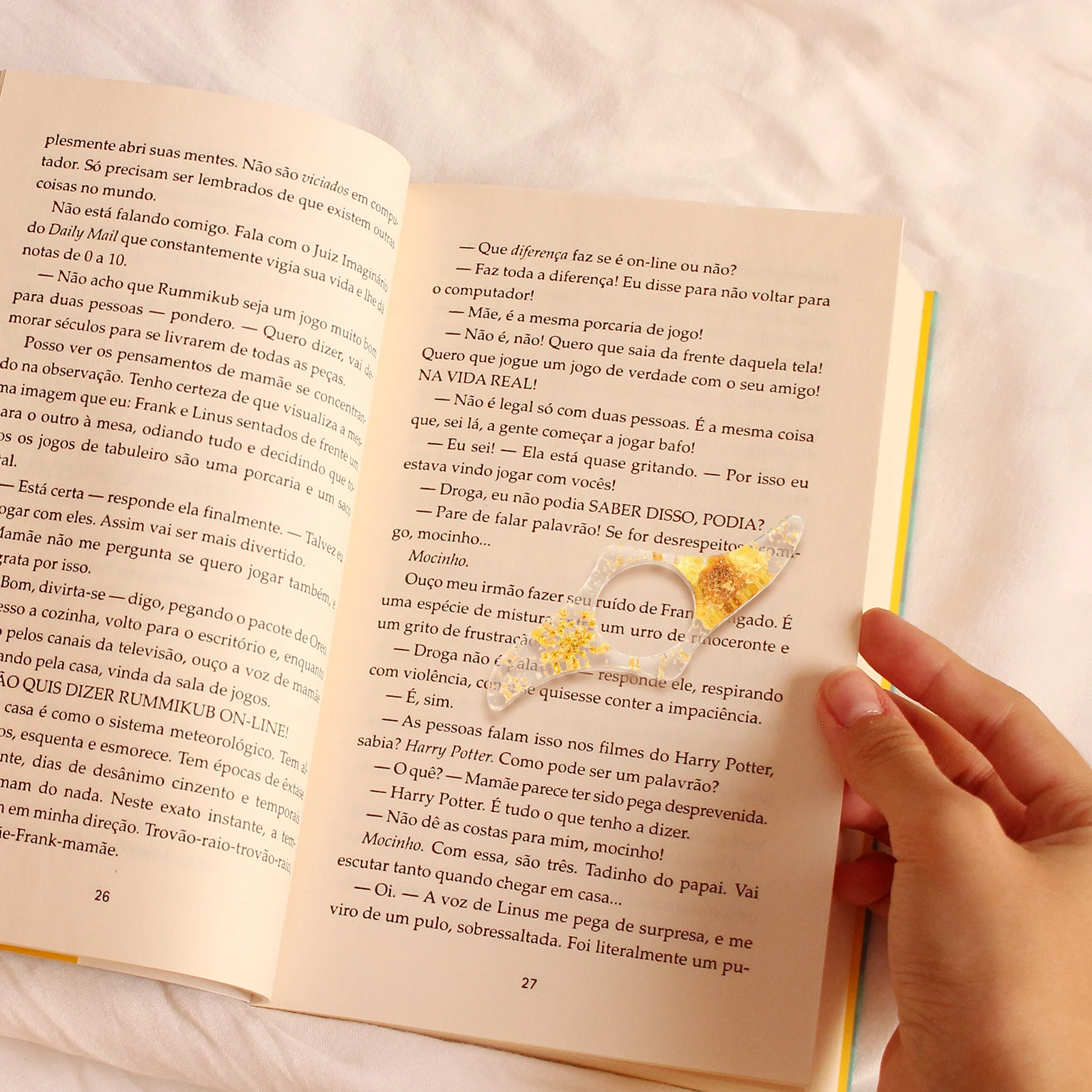 Flower Ring Bookmark Open Reading Page Spreader Thumb Opener Transparent Books Holder Weight Lovers Gifts Epoxy Student