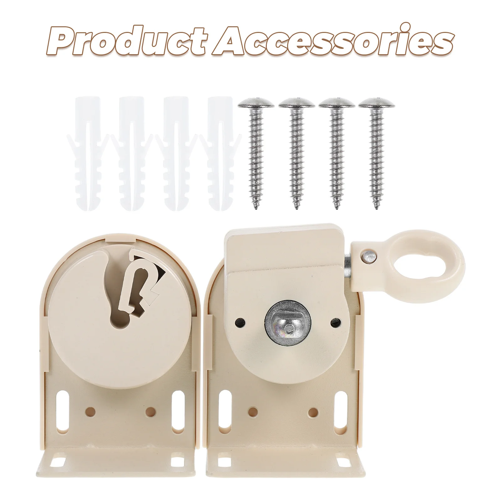 1 set di staffe per parasole a rullo, staffe di montaggio per tende resistenti per tende da finestra, sistema di protezione solare, hardware, facile installazione