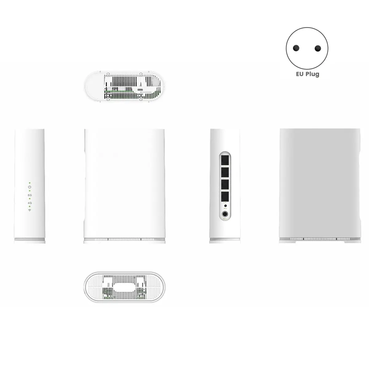 (ABGQ) 5G CPE Dual Band Gigabit Router LTE Wireless Card Router Mobile Hotspot 4G/5G CPE Indoor Home Router Support NFC(EU Plug