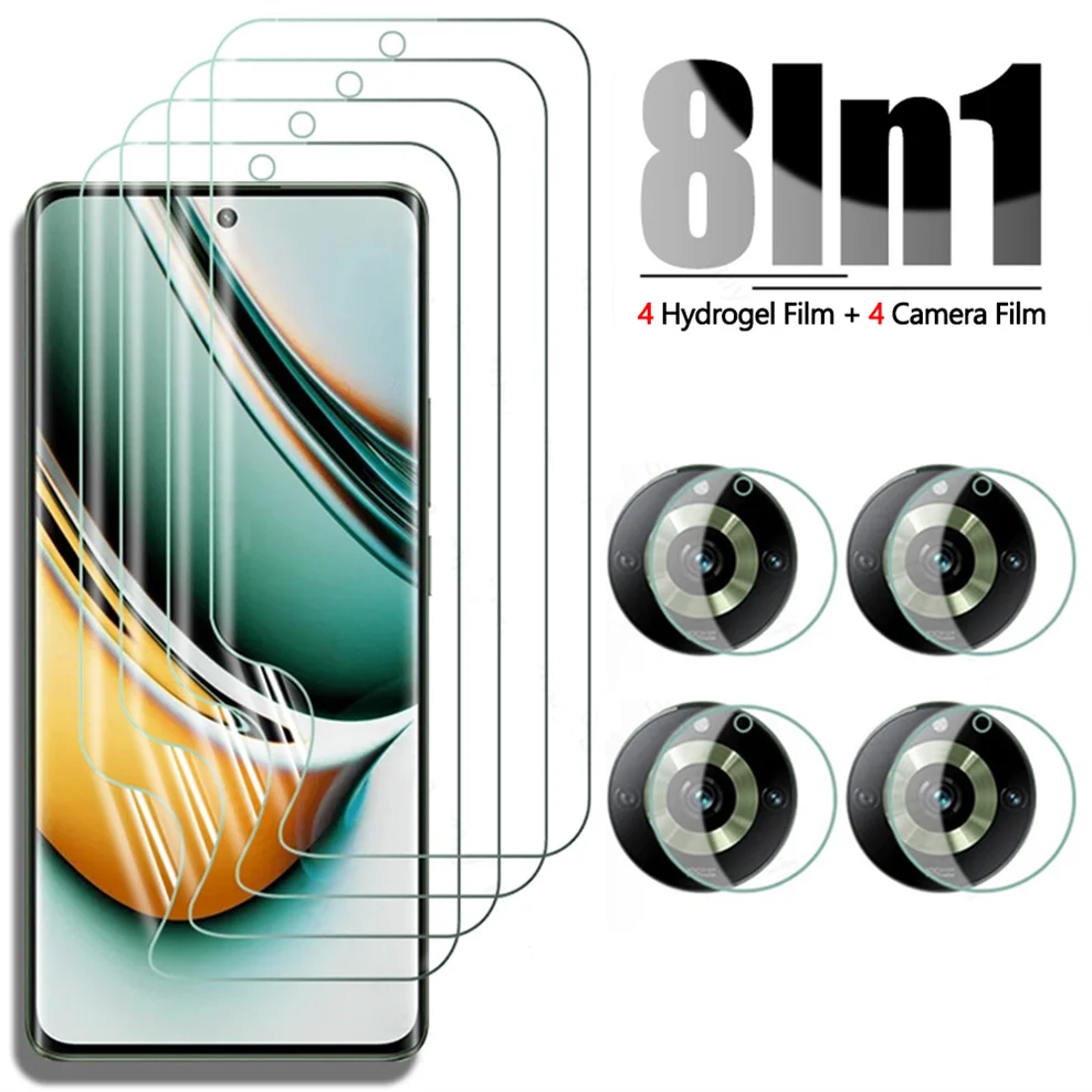 

4 Hydrogel Film + 4 Camera Protector for Realme11 Pro Plus 5G Screen Protectors Realmi 11Pro Plus Soft Film Realme 11 Pro+